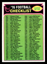 1976 Topps #507 Checklist 397-528 Near Mint ID: 500041 1976 Topps #507 Checklist 397-528 Near Mint ID: 500041