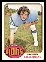 1976 Topps #508 Steve Owens Excellent 1976 Topps #508 Steve Owens Excellent