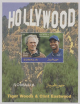 circ 1990-2000 Souvenir Postage Stamp Somalia Clint Eastwood/Tiger Woods #*sku36792 circ 1990-2000 Souvenir Postage Stamp Somalia Clint Eastwood/Tiger Woods #*sku36792