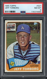 1965 Topps #527 Jeff Torborg Dodgers PSA 8 NM-Mint
