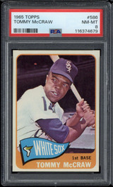 1965 Topps #586 Tommy McGraw White Sox PSA 8 NM-Mint ID: 500090 1965 Topps #586 Tommy McGraw White Sox PSA 8 NM-Mint ID: 500090