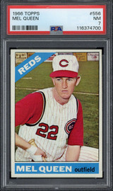 1966 Topps #556 Mel Queen Reds PSA 7 Near Mint 1966 Topps #556 Mel Queen Reds PSA 7 Near Mint