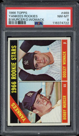 1966 Topps #469 Rookie Stars Bobby Murcer Womack Yankees PSA 8 NM-Mint 1966 Topps #469 Rookie Stars Bobby Murcer Womack Yankees PSA 8 NM-Mint