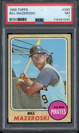 1968 Topps #390 Bill Mazeroski Pirates PSA 7 Near Mint 1968 Topps #390 Bill Mazeroski Pirates PSA 7 Near Mint