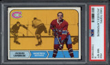 1968-69 Topps #58 Jacques Laperriere Canadians PSA 8 NM-Mint 1968-69 Topps #58 Jacques Laperriere Canadians PSA 8 NM-Mint