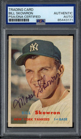 Bill Moose Skowron 1957 Topps #135 Yankees PSA Signed Auto Slab