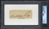Satchel Paige Cut Signature Negro League HOF PSA Signed Auto Slab Satchel Paige Cut Signature Negro League HOF PSA Signed Auto Slab