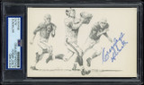 Elroy Hirsch Postcard Crazy Legs Rams PSA Signed Auto Slab