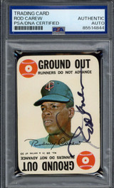 Rod Carew 1968 Topps Game #29 Twins PSA Signed Auto Slab Rod Carew 1968 Topps Game #29 Twins PSA Signed Auto Slab