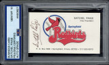 Satchel Paige Business Card Negro League PSA 10 GEM MINT Signed Auto Slab Satchel Paige Business Card Negro League PSA 10 GEM MINT Signed Auto Slab