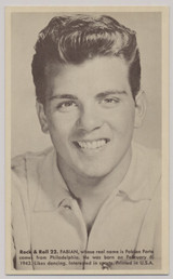 '56-'57 Nu-Cards Rock and Roll Recording Stars  #22 Fabian  #*sku36923