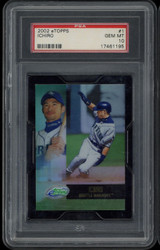 2002 eTopps #1 Ichiro Suzuki PSA 10 GEM MINT Mariners POP 3 2002 eTopps #1 Ichiro Suzuki PSA 10 GEM MINT Mariners POP 3