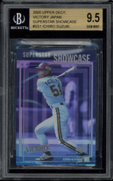 2000 UD Victory Superstar Showcase SS1 Ichiro Blue Wave BGS 9.5 Gem Mint RC 2000 UD Victory Superstar Showcase SS1 Ichiro Blue Wave BGS 9.5 Gem Mint RC