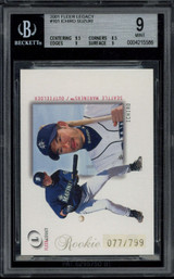 2001 Fleer Legacy #101 77/799 Ichiro Mariners BGS 9 Mint RC