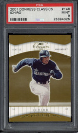 2001 Donruss Classics #146 Ichiro Suzuki Mariners PSA 9 Mint RC /585 2001 Donruss Classics #146 Ichiro Suzuki Mariners PSA 9 Mint RC /585