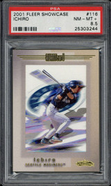 2001 Fleer Showcase #116 Ichiro Suzuki Mariners PSA 8.5 RC /500