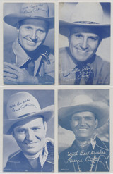circ 1950's Exhibit Cards Gene Autry  Lot of 4  Blank Backs  #*sku36946