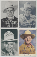 circ 1950's Exhibit Cards Gene Autry  Lot of 4  Blank Backs  #*sku36947