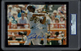 Rickey Henderson Photo 5.25"x7.5" A's PSA/DNA Signed Auto Slab ID: 500767 Rickey Henderson Photo 5.25"x7.5" A's PSA/DNA Signed Auto Slab ID: 500767