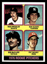 1976 Topps #599 Rob Dressler/Ron Guidry/Bob McClure/Pat Zachary Rookie Pitchers Ex-Mint RC Rookie  ID: 501322