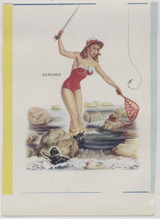 circ 1940's Mutoscope Pinup Girl "Exposed" (3 1/4 x 4 inches) #*sku36967 circ 1940's Mutoscope Pinup Girl "Exposed" (3 1/4 x 4 inches) #*sku36967