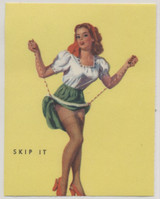 circ 1940's Mutoscope Pinup Girl "Skip It" (2 1/2 x 3 inches) #*sku36979 circ 1940's Mutoscope Pinup Girl "Skip It" (2 1/2 x 3 inches) #*sku36979