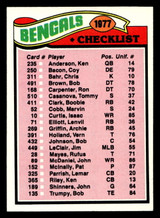1977 Topps #205 Cincinnati Bengals CL Near Mint ID: 502481 1977 Topps #205 Cincinnati Bengals CL Near Mint ID: 502481