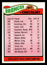 1977 Topps #208 Denver Broncos CL Near Mint+  ID: 502497