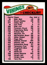 1977 Topps #215 Minnesota Vikings CL Very Good 1977 Topps #215 Minnesota Vikings CL Very Good