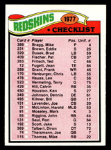 1977 Topps #228 Washington Redskins CL Near Mint ID: 502575 1977 Topps #228 Washington Redskins CL Near Mint ID: 502575