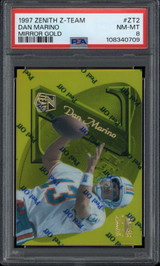 1997 Zenith Z-Team Mirror Gold Dan Marino Dolphins PSA 8 NM-Mint 1997 Zenith Z-Team Mirror Gold Dan Marino Dolphins PSA 8 NM-Mint