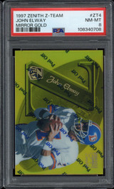 1997 Zenith Z-Team Mirror Gold John Elway Broncos PSA 8 NM-Mint 1997 Zenith Z-Team Mirror Gold John Elway Broncos PSA 8 NM-Mint