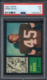 1962 Topps #36 Ernie Davis Browns PSA 5 EX RC ID: 502960 1962 Topps #36 Ernie Davis Browns PSA 5 EX RC ID: 502960