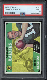 1968 Topps #142 George Blanda Raiders PSA 9 Mint 1968 Topps #142 George Blanda Raiders PSA 9 Mint
