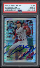 2021 Topps Chrome #159 Shohei Ohtani Angels PSA 9 Mint Signed PSA 10 Auto 2021 Topps Chrome #159 Shohei Ohtani Angels PSA 9 Mint Signed PSA 10 Auto