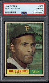 1961 Topps #388 Roberto Clemente Pirates PSA 6 EX-Mint 1961 Topps #388 Roberto Clemente Pirates PSA 6 EX-Mint