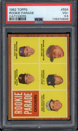 1962 Topps #594 Bob Uecker Rookie Parade PSA 3.5 VG+ RC 1962 Topps #594 Bob Uecker Rookie Parade PSA 3.5 VG+ RC