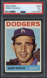 1964 Topps #200 Sandy Koufax Dodgers PSA 5.5 EX+ Centered 1964 Topps #200 Sandy Koufax Dodgers PSA 5.5 EX+ Centered