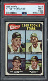 1965 Topps #526 Jim Catfish Hunter Athletics PSA 9oc Mint Rookie Stars 1965 Topps #526 Jim Catfish Hunter Athletics PSA 9oc Mint Rookie Stars
