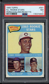 1965 Topps #581 Tony Perez Reds PSA 7 Near Mint Rookie Stars 1965 Topps #581 Tony Perez Reds PSA 7 Near Mint Rookie Stars