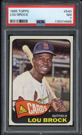 1965 Topps #540 Lou Brock Cardinals PSA 7 Near Mint ID: 503022 1965 Topps #540 Lou Brock Cardinals PSA 7 Near Mint ID: 503022