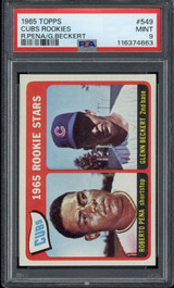 1965 Topps #549 Glenn Beckert Cubs PSA 9 Mint Roberto Pena Rookie Stars 1965 Topps #549 Glenn Beckert Cubs PSA 9 Mint Roberto Pena Rookie Stars