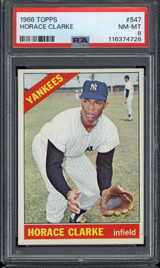 1966 Topps #547 Horace Clarke Yankees PSA 8 NM-Mint High Number 1966 Topps #547 Horace Clarke Yankees PSA 8 NM-Mint High Number