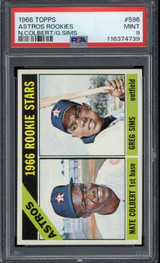 1966 Topps #596 Nate Colbert Astros PSA 9 Mint Greg Sims Rookie Stars 1966 Topps #596 Nate Colbert Astros PSA 9 Mint Greg Sims Rookie Stars