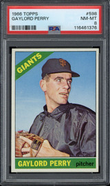 1966 Topps #598 Gaylord Perry Giants PSA 8 NM-Mint High Number 1966 Topps #598 Gaylord Perry Giants PSA 8 NM-Mint High Number