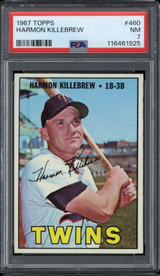1967 Topps #460 Harmon Killebrew Twins PSA 7 Near Mint *925 1967 Topps #460 Harmon Killebrew Twins PSA 7 Near Mint *925