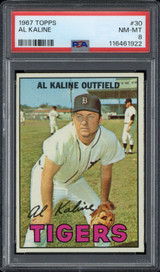 1967 Topps #30 Al Kaline Detroit Tigers PSA 8 NM-Mint 1967 Topps #30 Al Kaline Detroit Tigers PSA 8 NM-Mint