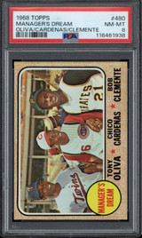 1968 Topps #480 Roberto Clemente Oliva Cardenas PSA 8 NM-Mint Manager's Dream ID: 503078 1968 Topps #480 Roberto Clemente Oliva Cardenas PSA 8 NM-Mint Manager's Dream ID: 503078