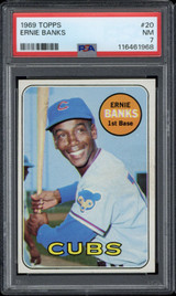 1969 Topps #20 Ernie Banks Cubs PSA 7 Near Mint