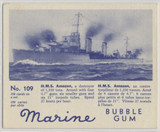 1944 V403-1 Canada Marine Bubble Gum #109 H.M.S. Amazon (blank back) #*sku37009 1944 V403-1 Canada Marine Bubble Gum #109 H.M.S. Amazon (blank back) #*sku37009